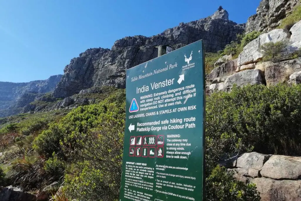 India Venster Information sign